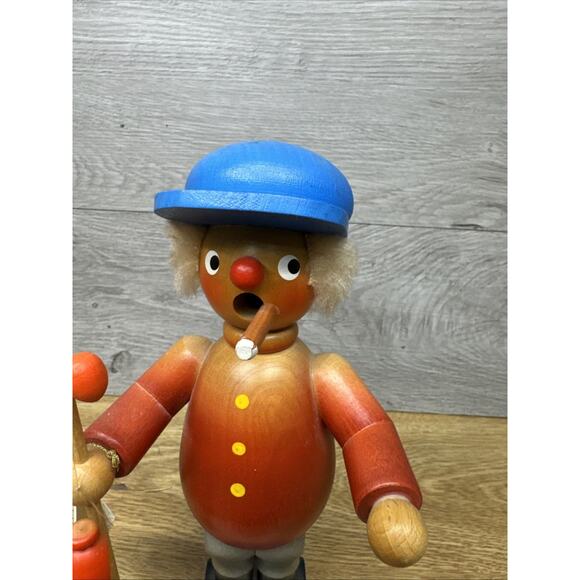 Vtg Holzkunst Christian Ulbricht Fisherman 8.25” Wood German Nutcracker - Picture 2 of 12